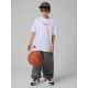 4. T-shirt loose z nadrukiem chłopięcy 4F 4FJRSS26TTSHM3835-10S