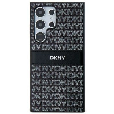 2. Etui DKNY Leather Mono Stripe & Metal Logo na Samsung Galaxy S24 Ultra - czarne
