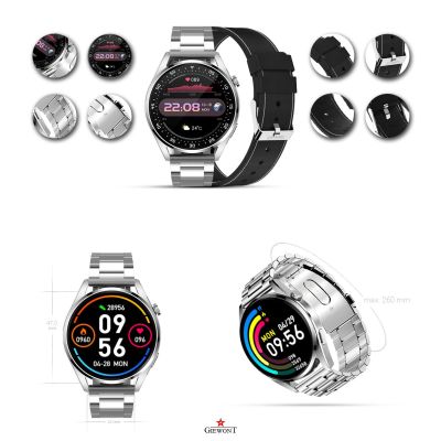 2. Smartwatch GIEWONT Vertex SmartCall GW450-5 Silver/Carbon Leather
