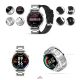 2. Smartwatch GIEWONT Vertex SmartCall GW450-5 Silver/Carbon Leather