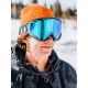 4. Gogle snowboardowe damskie/męskie Volcom YAE LAGOON TIE-DYE/BLUE CHROME narciarskie niebieskie (VG0722310)