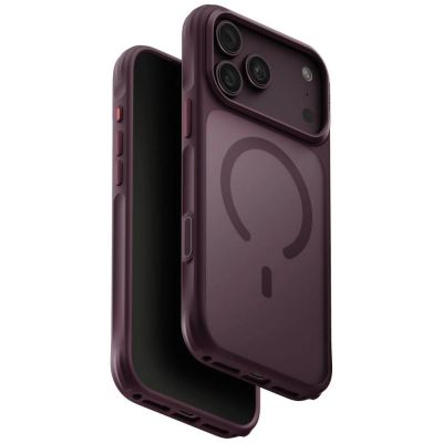 Etui UNIQ Veren Magclick Charging na iPhone 18 Pro Max / 17 Pro Max - burgundowe