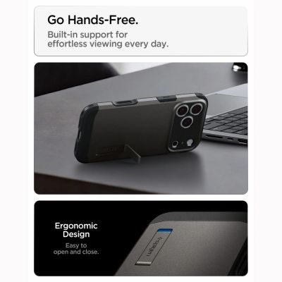 9. Etui Spigen Tough Armor MagSafe na iPhone 18 Pro / 17 Pro  - czarne