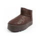 3. Lee Cooper buty śniegowce damskie zimowe modne futerko ocieplane botki ciemny brąz