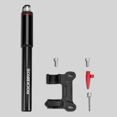 6. Mini pompka rowerowa Rockbros SMART-B 150 PSI do wentyli Presta i Schrader - czarna