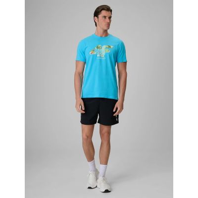 3. T-shirt regular z nadrukiem męski 4F 4FRSS26TTSHM4305-33S