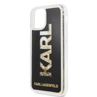 3. Etui Karl Lagerfeld Karl logo Glitter na iPhone 11 Pro - czarne