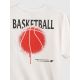 6. T-shirt loose z nadrukiem chłopięcy 4F 4FJRSS26TTSHM3835-10S