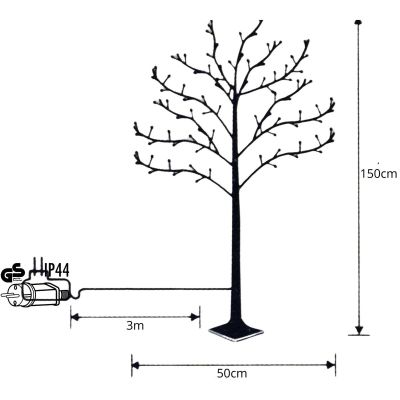6. DRZEWKO DEKORACYJNE 180LED 150CM WHITE LUCA