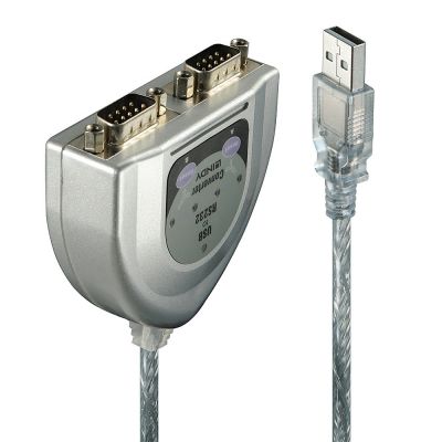 2. Lindy 42889 kabel równoległy Srebrny 0,6 m USB Typu-A DB-9