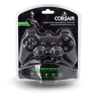 6. Gamepad Esperanza EG106 (PC, PS2, PS3; kolor czarny)