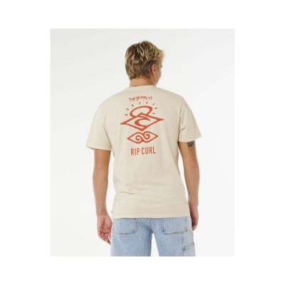 2. Koszulka męska RIP CURL Search Icon Tee beżowa