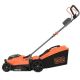 2. Black & Decker BCMW3318L2 Kosiarka do trawnika typu push Bateria Czarny, Pomarańczowy