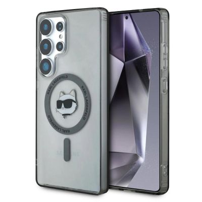 Etui Karl Lagerfeld Button Choupette Head Printed Logo MagSafe Samsung Galaxy S25 Ultra czarny