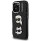 2. Etui Karl Lagerfeld FW Grained Karl & Choupette Heads Pins na iPhone 16 Pro Max - czarne