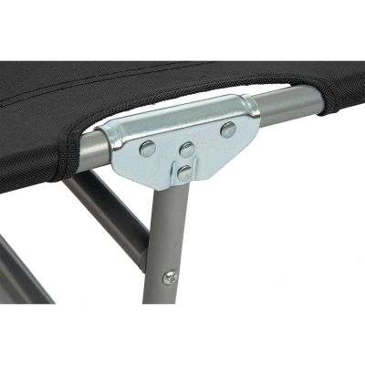 6. ŁÓŻKO TURYSTYCZNE KEMPINGOWE SKŁADANE CZARNE