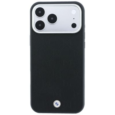3. Etui BMW Sign Deboss Quilted Metal Logo MagSafe na iPhone 18 Pro Max / 17 Pro Max - czarne