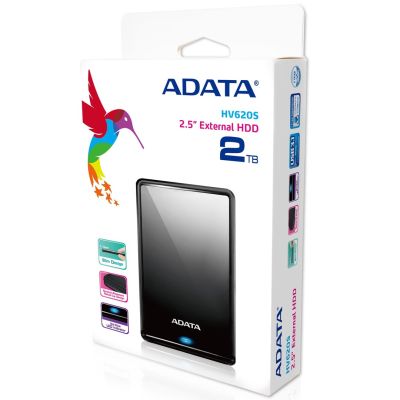 8. Dysk zewnętrzny HDD ADATA HV620S (2TB; 2.5"; USB 3.2; czarny)