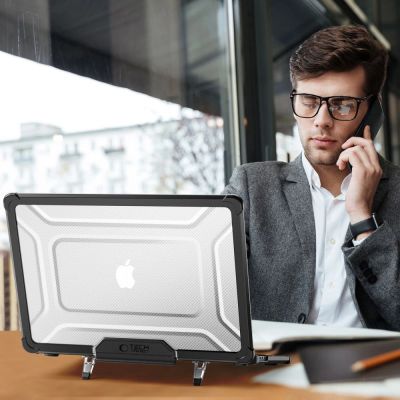 8. Etui Tech-Protect SmartShell Pro na MacBook Air 13" 2023-2025 M2 / M3 / M4 - przezroczysto-czarne