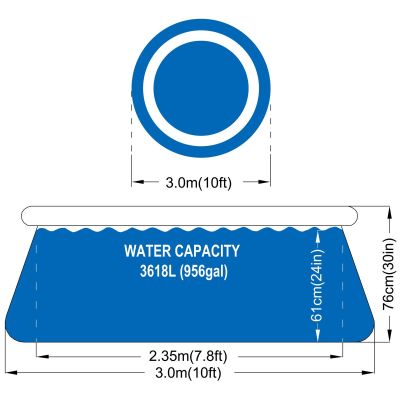 16. BASEN ROZPOROWY Z DMUCHANYM KOŁNIERZEM 300X76CM 17793