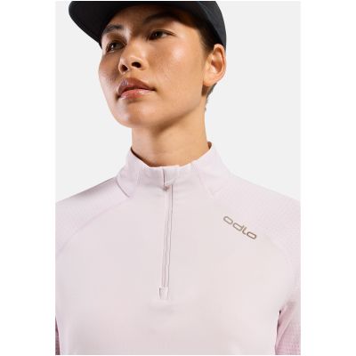 3. Bluza z półgolfem damska Odlo ZEROWEIGHT WARM Mid layer 1/2 zip różowa