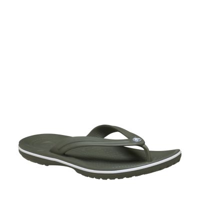 2. Klapki Crocs Crocband Flip oliwkowe 11033 3J5