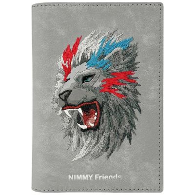 Etui Nimmy Raptor Lion na paszport/ portfel - szare