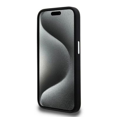 5. Etui Karl Lagerfeld Silicone Metal Script Logo na iPhone 15 Pro Max - czarne