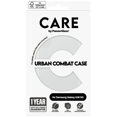 4. Etui CARE by PanzerGlass Flagship Urban Combat na Samsung Galaxy A36 5G - przezroczyste