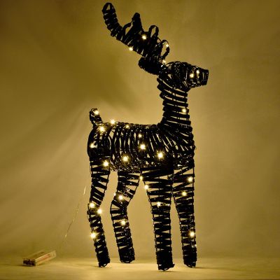 4. DEKORACJA RENIFER 60 CM 60 LED CZARNY