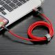 5. Kabel Baseus Cafule USB-A / Lightning 2.4A QC 3.0 0.5 m - czerwony