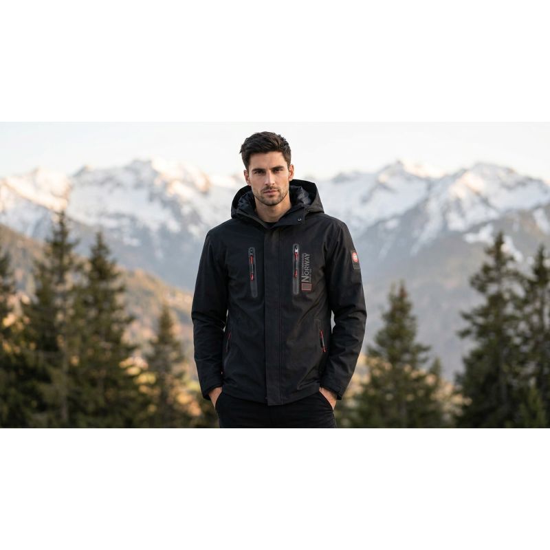 8. Kurtka przejściowa męska Geographical Norway AYOUBE BLACK DB MEN 009 (SZ2204H/GN-BLACK)