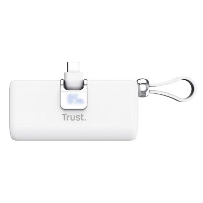5. Kieszonkowy powerbank TRUST Pacto 5000 mAh biały