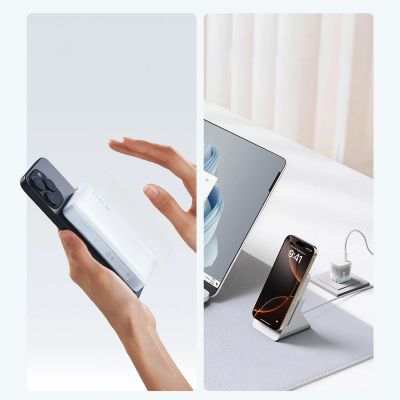 3. Powerbank Cuktech WPB100N 20 W 10000 mAh magnetyczny z podstawką - biały