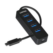 UNITEK HUB USB-C 4XUSB-A 3.1, AKTYWNY, 10 W, H1117B