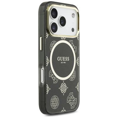 4. Etui Guess IML Peony Dot MagSafe na iPhone 17 Pro - czarne