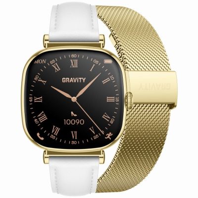15. Smartwatch Gravity Złoty Bransoleta + Pasek GT32-2