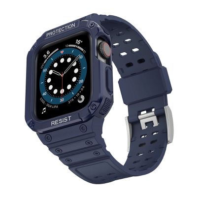 2. Pasek z etui ochronnym Protect Strap Band do Apple Watch 38 / 40 / 41 mm opaska obudowa pancerna - niebieski