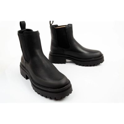 7. GAP buty damskie Louise czarne botki za kostkę modne wsuwane