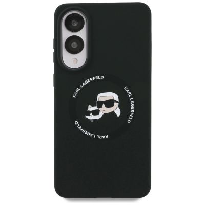 3. Etui Karl Lagerfeld Silicone nauble Heads And Circle MagSafe na Samsung Galaxy S25 Edge - czarne