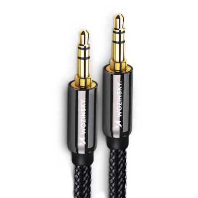 2. Wozinsky uniwersalny kabel mini jack 2x kabel AUX 1,5 m czarny