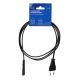 Kabel SAVIO CL-100 (2-Pin F - Euro M; 1,8m; kolor czarny)