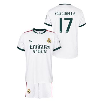 2. Real Madryt Cucurella komplet koszulka spodenki junior box RM26B1C