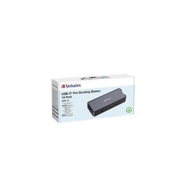 4. Verbatim CDS-15 Przewodowa USB 3.2 Gen 1 (3.1 Gen 1) Type-C Czarny, Szary
