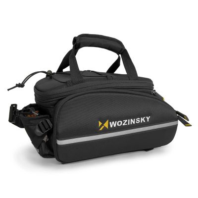 5. Wozinsky duża torba rowerowa na bagażnik 35l + pokrowiec przeciwdeszczowy czarny (WBB19BK)