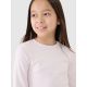 4. Longsleeve slim gładki dziewczęcy 4F 4FJRSS25TLONF505-12S