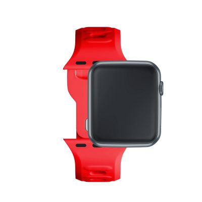 5. Pasek silikonowy 3mk Silicone Watch Strap do Apple Watch 38 / 40 / 41 mm -czerwony