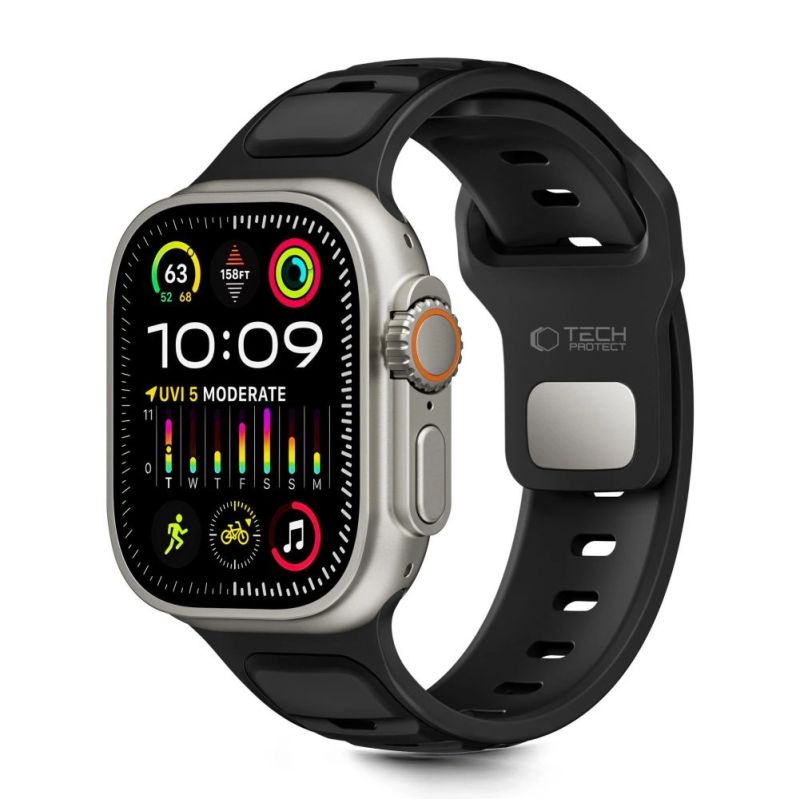 Pasek Tech-Protect IconBand Line na Apple Watch 44 / 45 / 46 / 49 mm - czarny