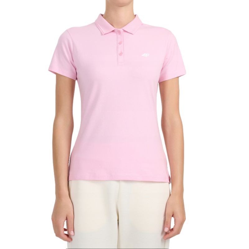 Koszulka damska polo 4F F0768 jasny róż 4FWMM00TPTSF0768 56S