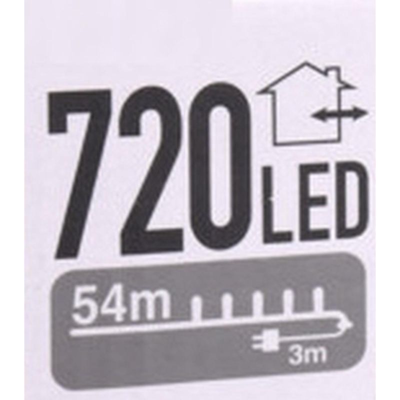 14. LAMPKI CHOINKOWE ŁAŃCUCH ŚWIETLNY 720 LED ZIMNY BIAŁY